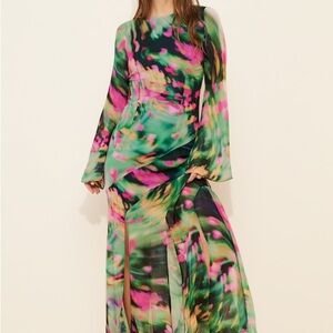 The Wolf Gang Giselle Bell Sleeve Maxi Dress